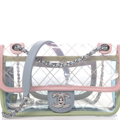 Chanel Lambskin PVC Quilted Mini Coco Splash Flap Blue Green 8 of 11