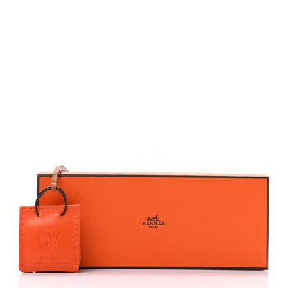 Hermes Milo Lambskin Swift Shopping Bag Charm Feu Gold 5 of 5
