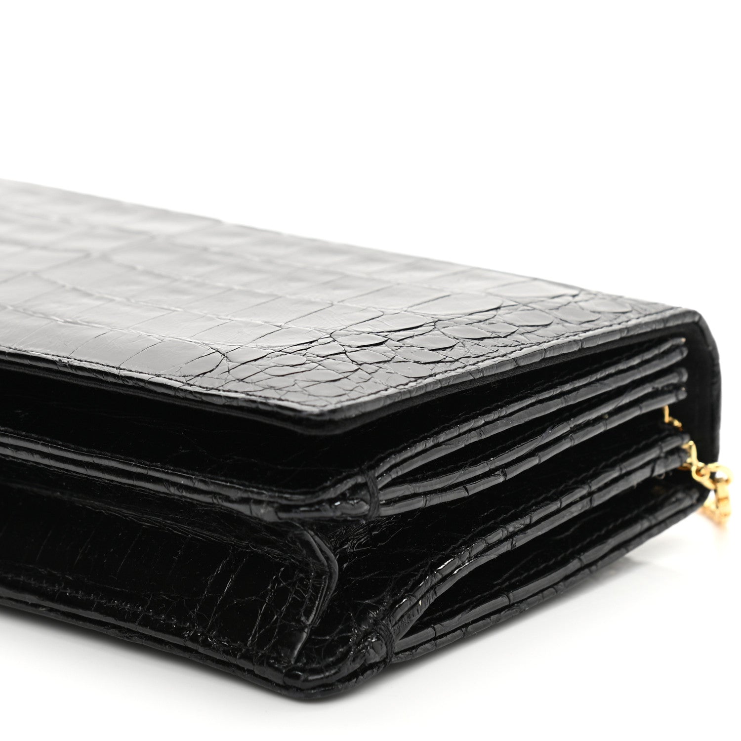 Nancy Gonzalez Crocodile Wallet On Chain Black 9 of 9