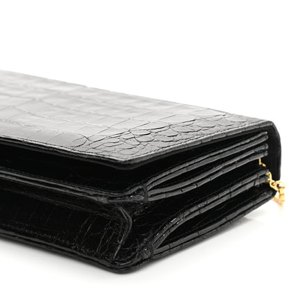 Nancy Gonzalez Crocodile Wallet On Chain Black 9 of 9