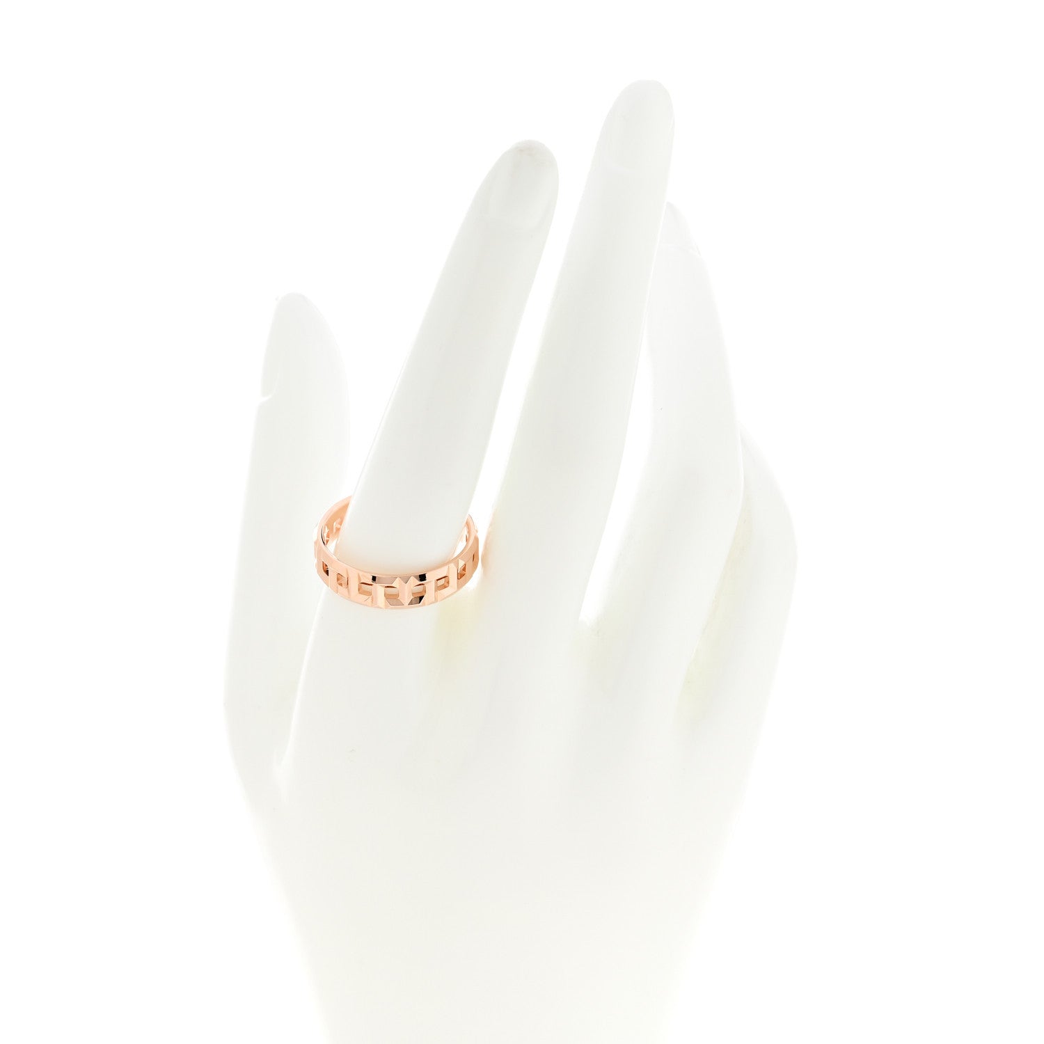 Tiffany 18K Rose Gold Wide T True Ring 62 10 2 of 4