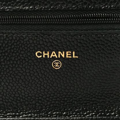 Chanel Caviar Quilted Wallet On Chain WOC Black 6 of 12