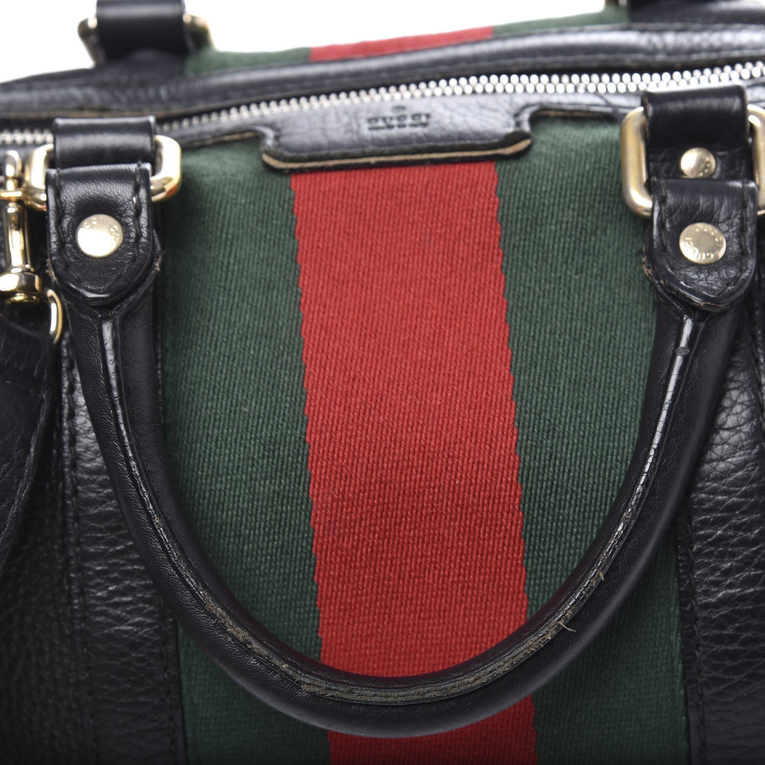 Gucci Calfskin Vintage Web Small Boston Black 18 of 21