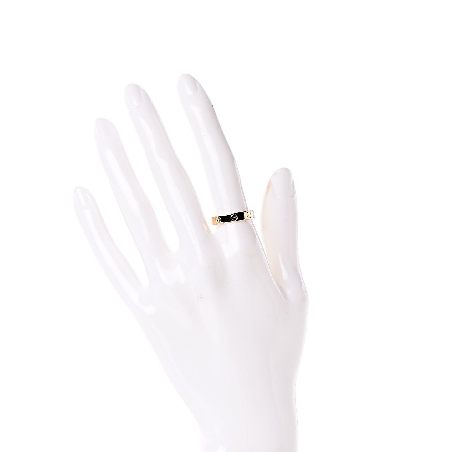 18K Yellow Gold 3.5mm LOVE Wedding Band Ring 54 6.75
