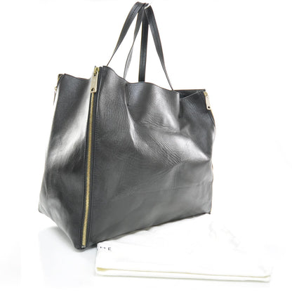 Celine Leather Horizontal Gusset Cabas Black 3 of 9