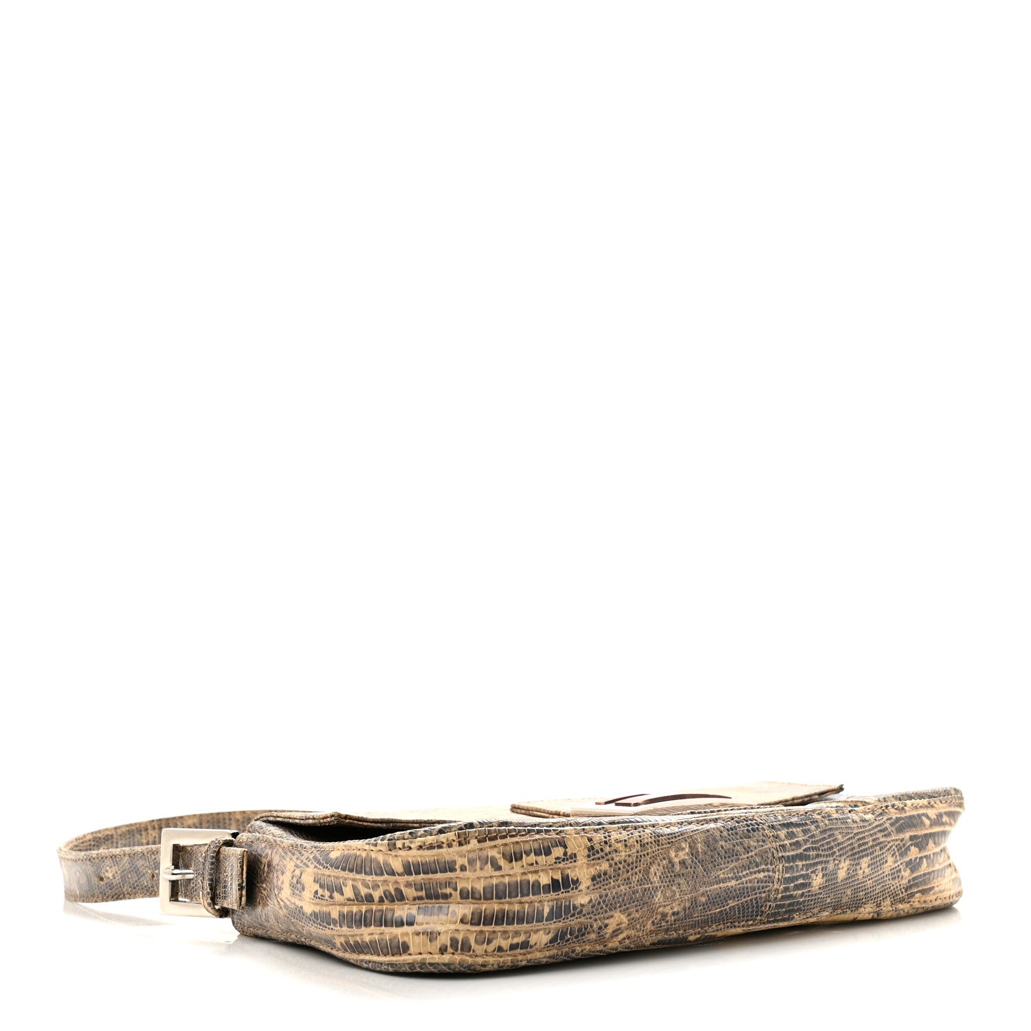 Fendi Iridescent Lizard Baguette Natural Multicolor 4 of 11