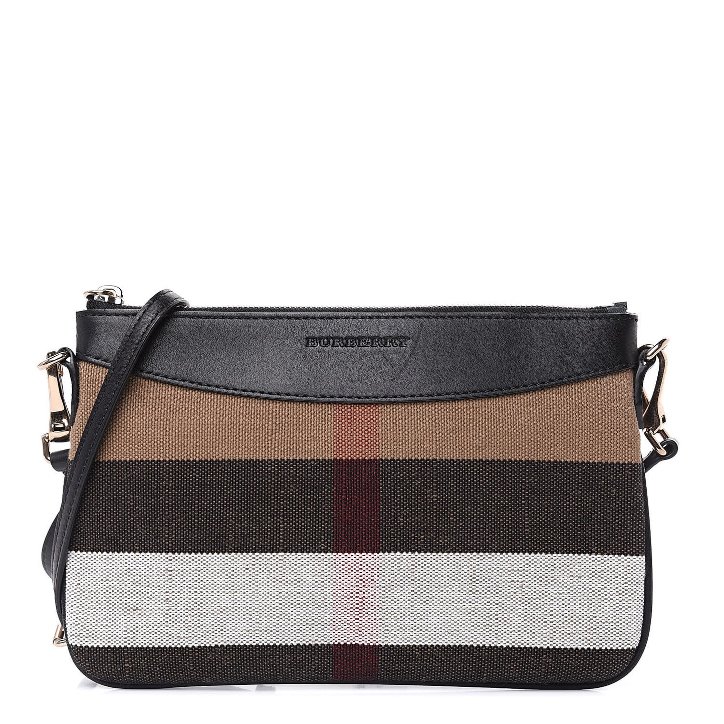 Mega Check Peyton Crossbody Clutch Bag Black