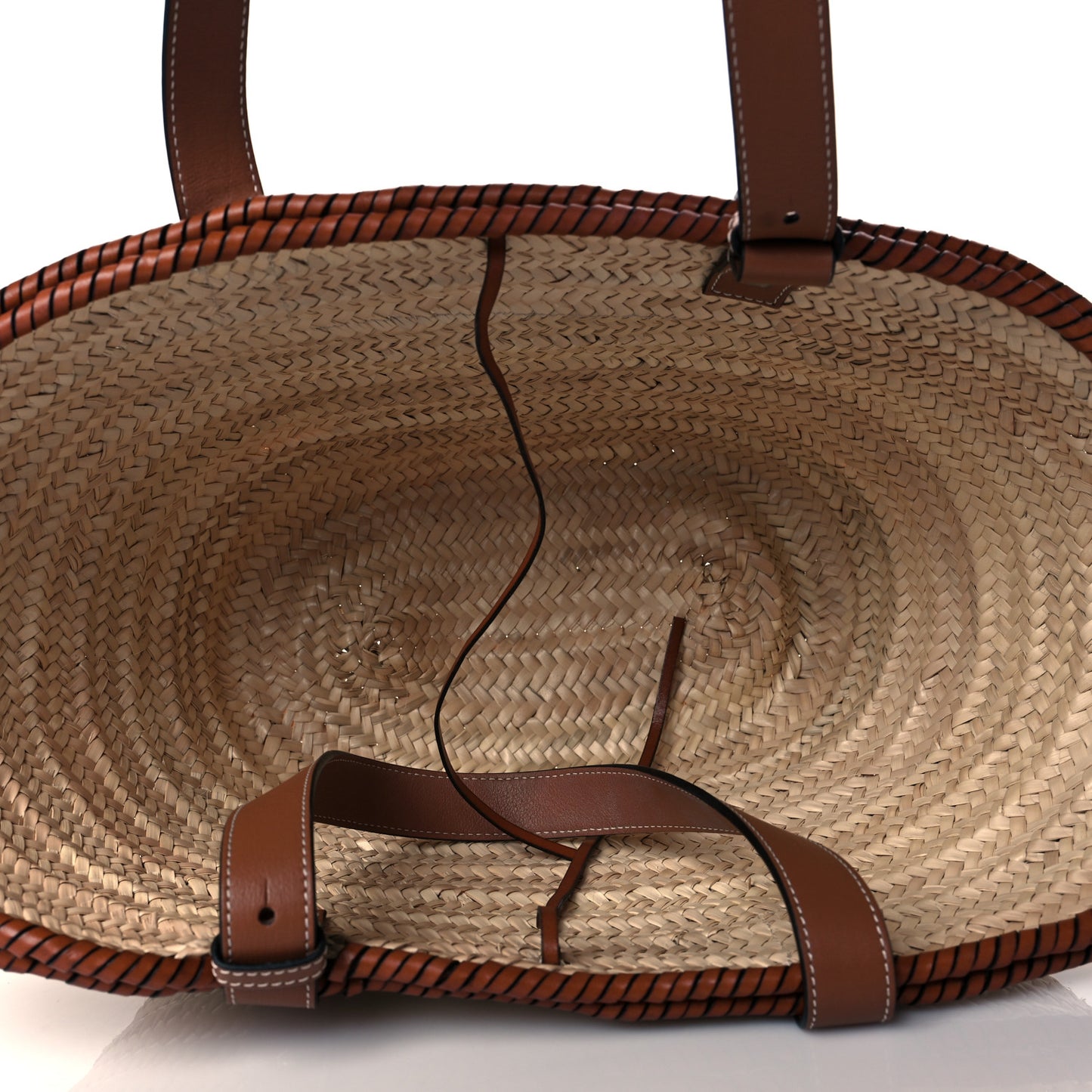 Raffia Basket Tote Bag Natural Tan