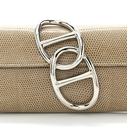 Hermes Lizard Egee Clutch Ficelle 7 of 10