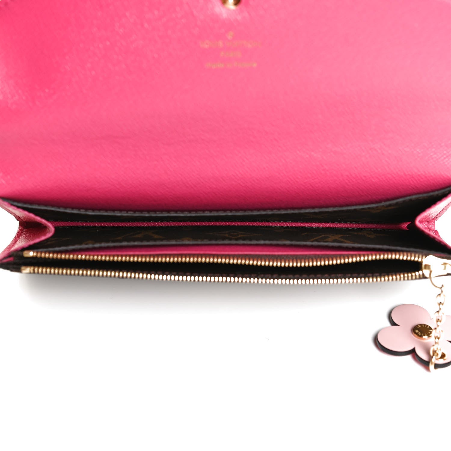 Louis Vuitton Monogram Bloom Flower Emilie Wallet Fuchsia 4 of 9