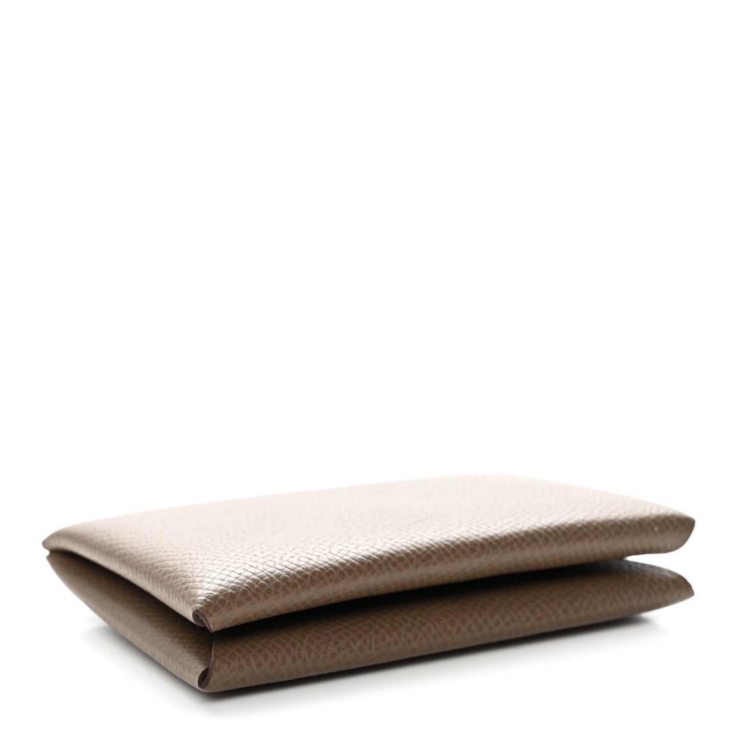 Hermes Epsom Horseshoe Calvi Card Case Etoupe Gris Misty 4 of 8