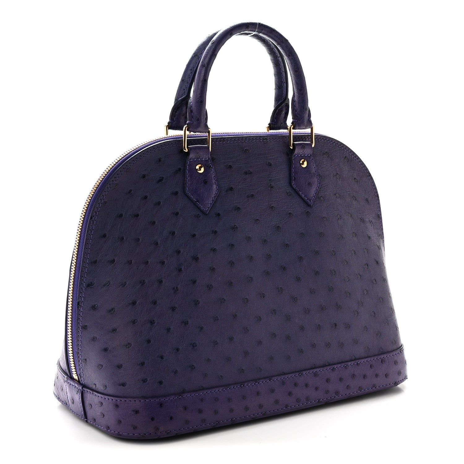 Louis Vuitton Ostrich Alma PM Indigo 3 of 9