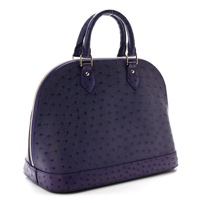 Louis Vuitton Ostrich Alma PM Indigo 3 of 9