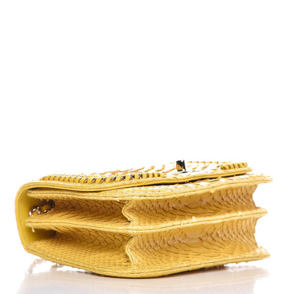 Chanel Python Small Braided Chic Flap Yellow 6 of 8