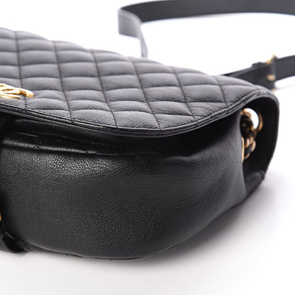 Chanel Grained Calfskin Quilted Messenger Flap Black 9 of 9