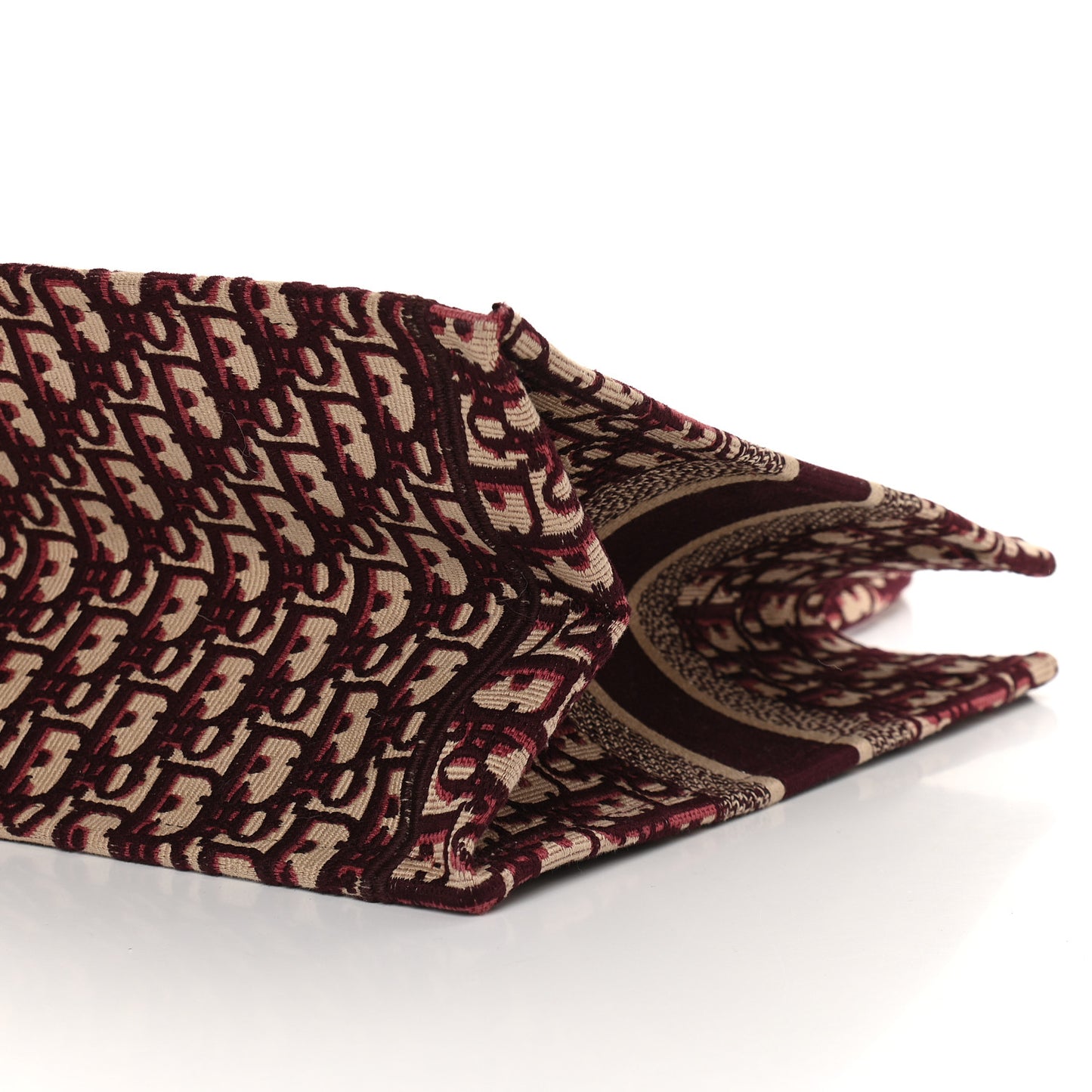 Oblique Medium Book Tote Burgundy Multicolor
