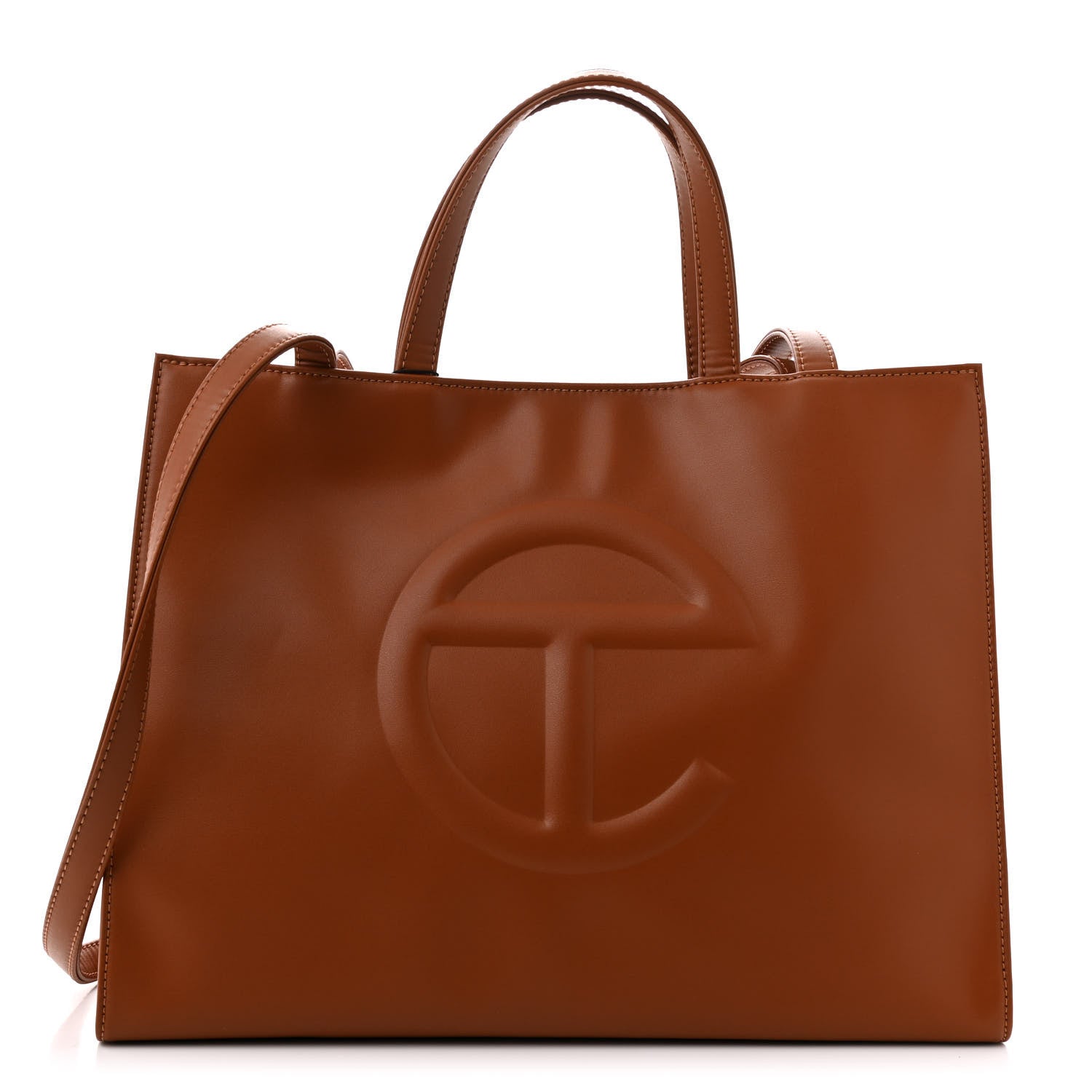 Telfar Vegan Leather Medium Shopping Bag Tan 1 of 9