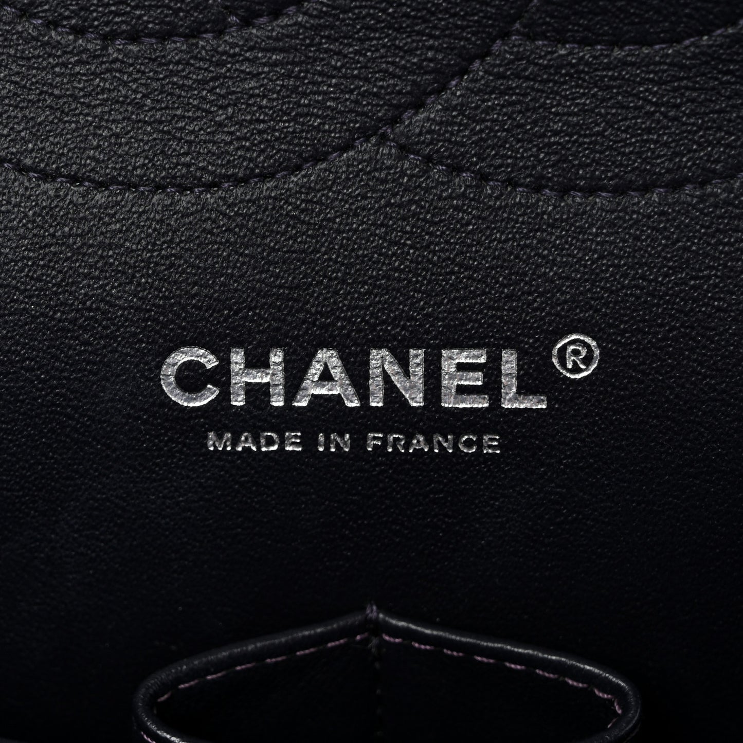 Lambskin Quilted Jumbo Double Flap Navy