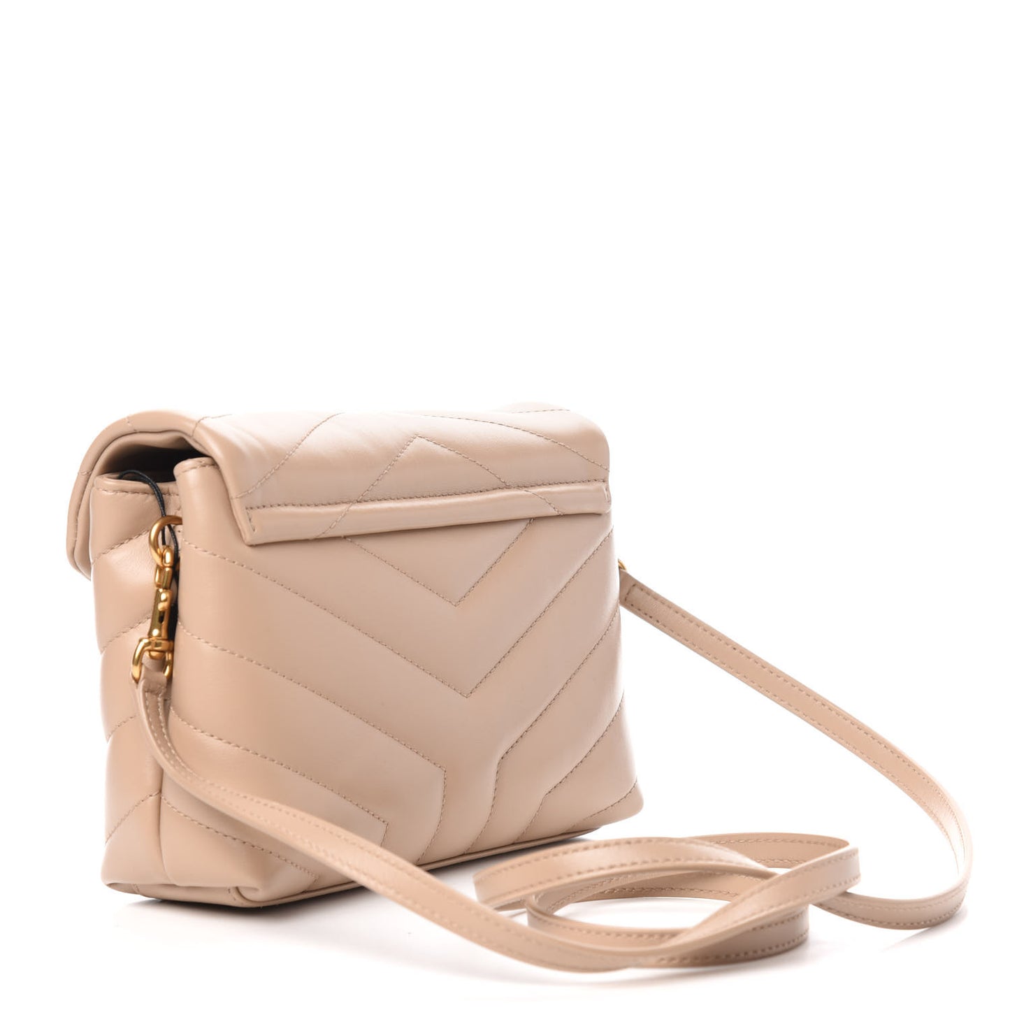 Calfskin Y Quilted Monogram Toy Loulou Crossbody Bag Dark Beige