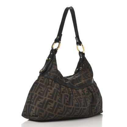 Fendi Zucca Cuoio Lucido Chef Hobo Tobacco Moro 3 of 10