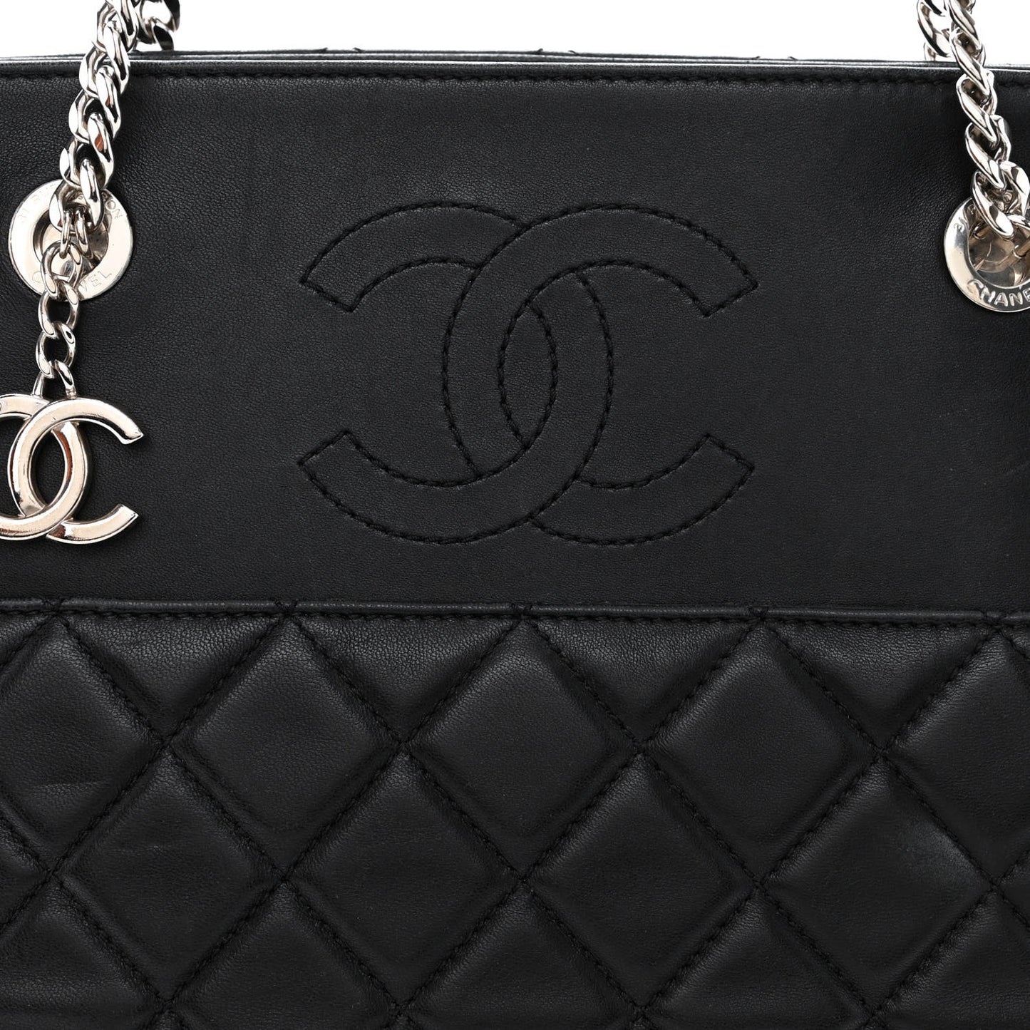 Lambskin Quilted Medium Urban Delight Tote Black