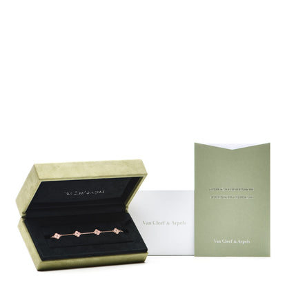 Van Cleef & Arpels 18K Rose Gold 6 Motifs Sweet Alhambra Bracelet 5 of 5