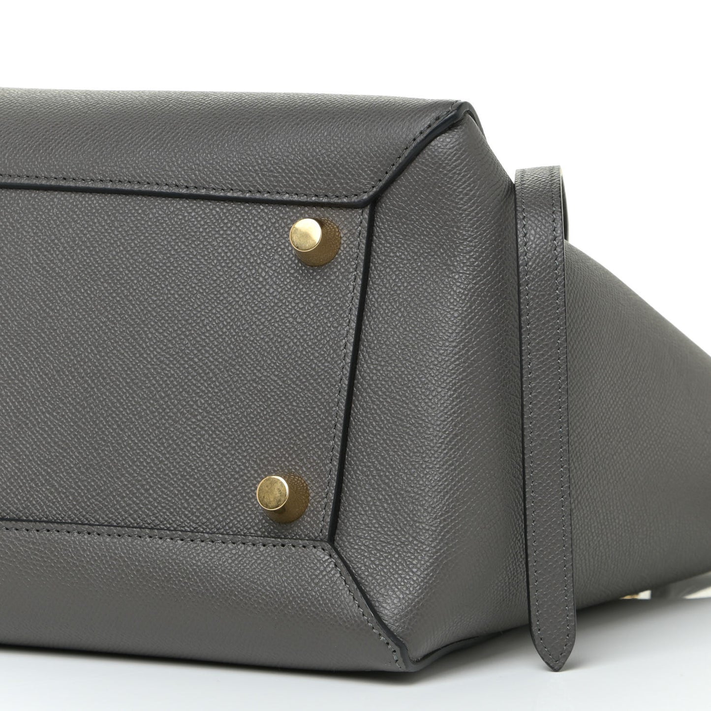 Grained Calfskin Micro Belt Bag Grey