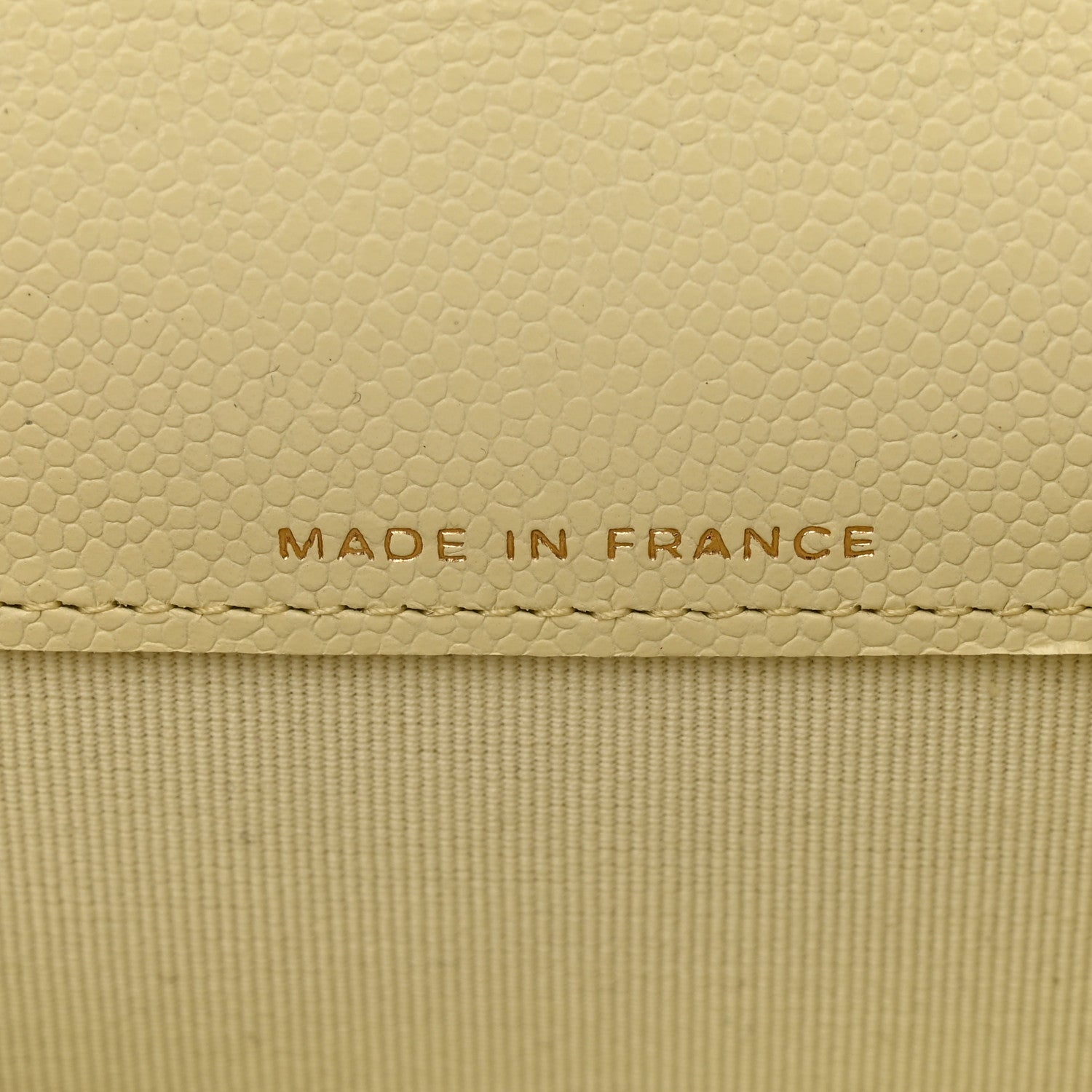 Chanel Caviar Quilted Flap Card Holder Wallet Light Yellow 7 of 10