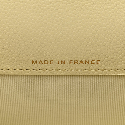 Chanel Caviar Quilted Flap Card Holder Wallet Light Yellow 7 of 10