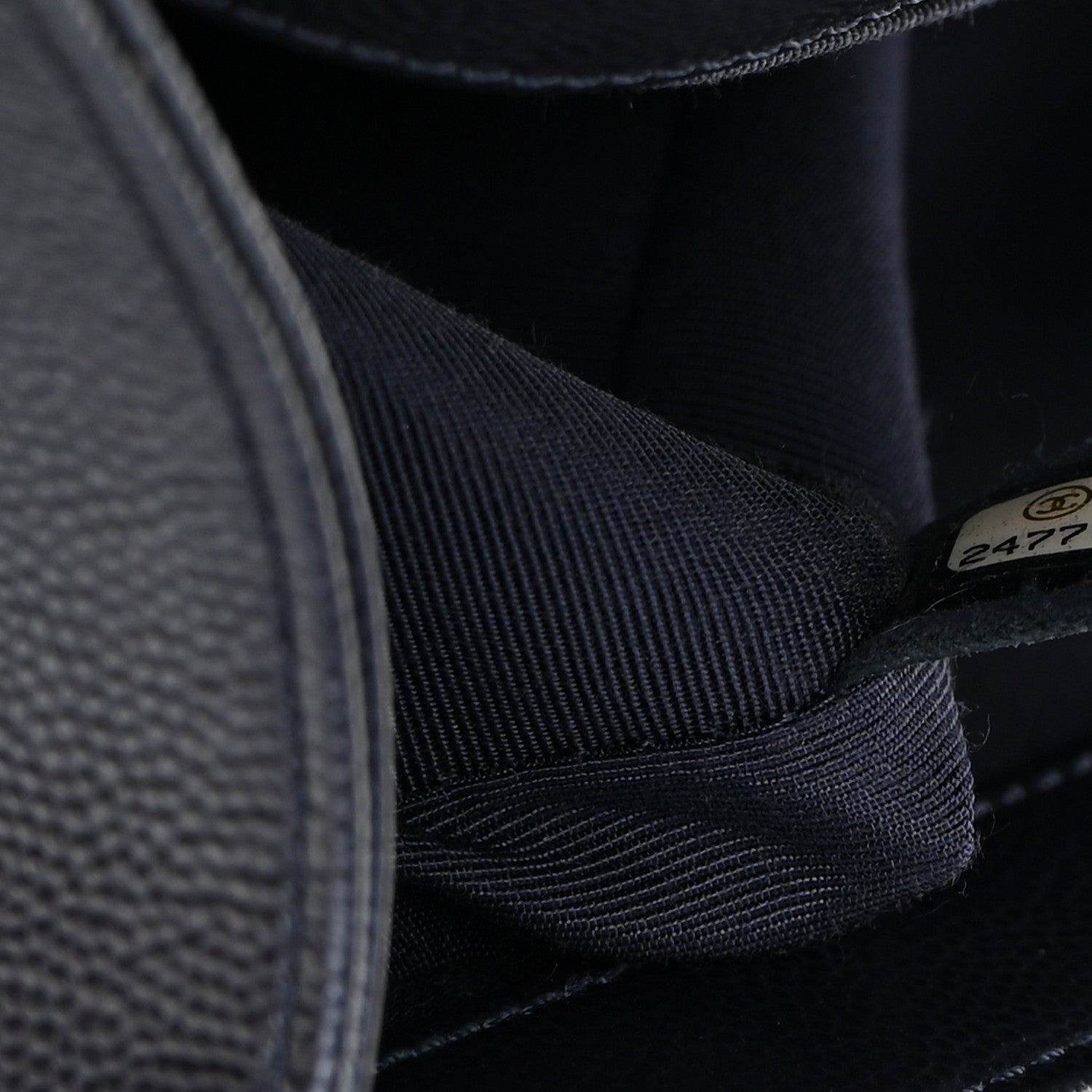 Chanel Metallic Caviar Quilted Medium Boy Flap Navy 7 of 12