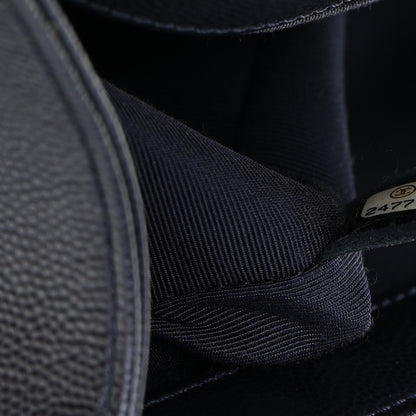 Chanel Metallic Caviar Quilted Medium Boy Flap Navy 7 of 12