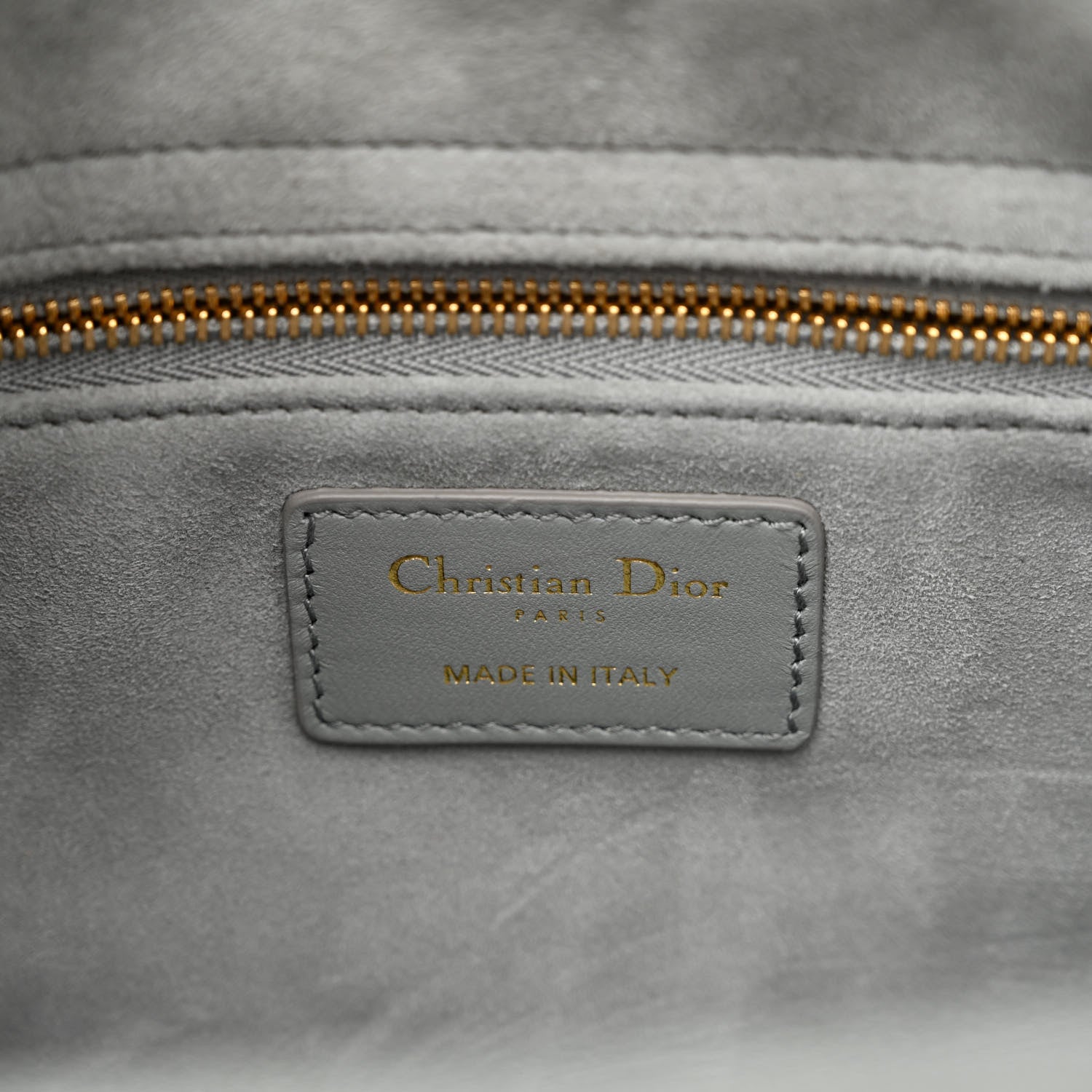 Christian Dior Lambskin Cannage Large Lady Dior Stone Grey 6 of 10