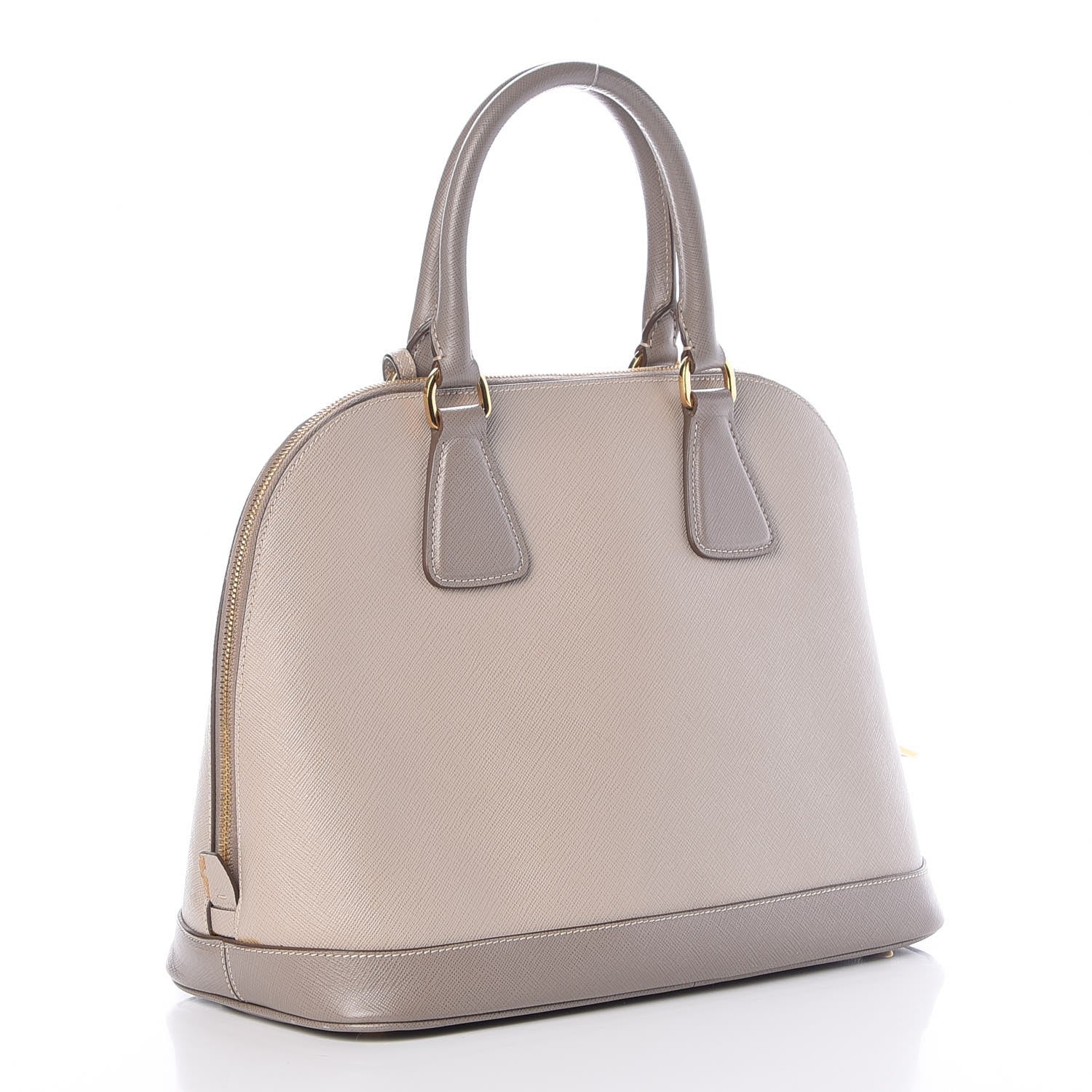 Prada Saffiano Lux Bi-Color Promenade Dome Tote Pomice Argilla 3 of 9
