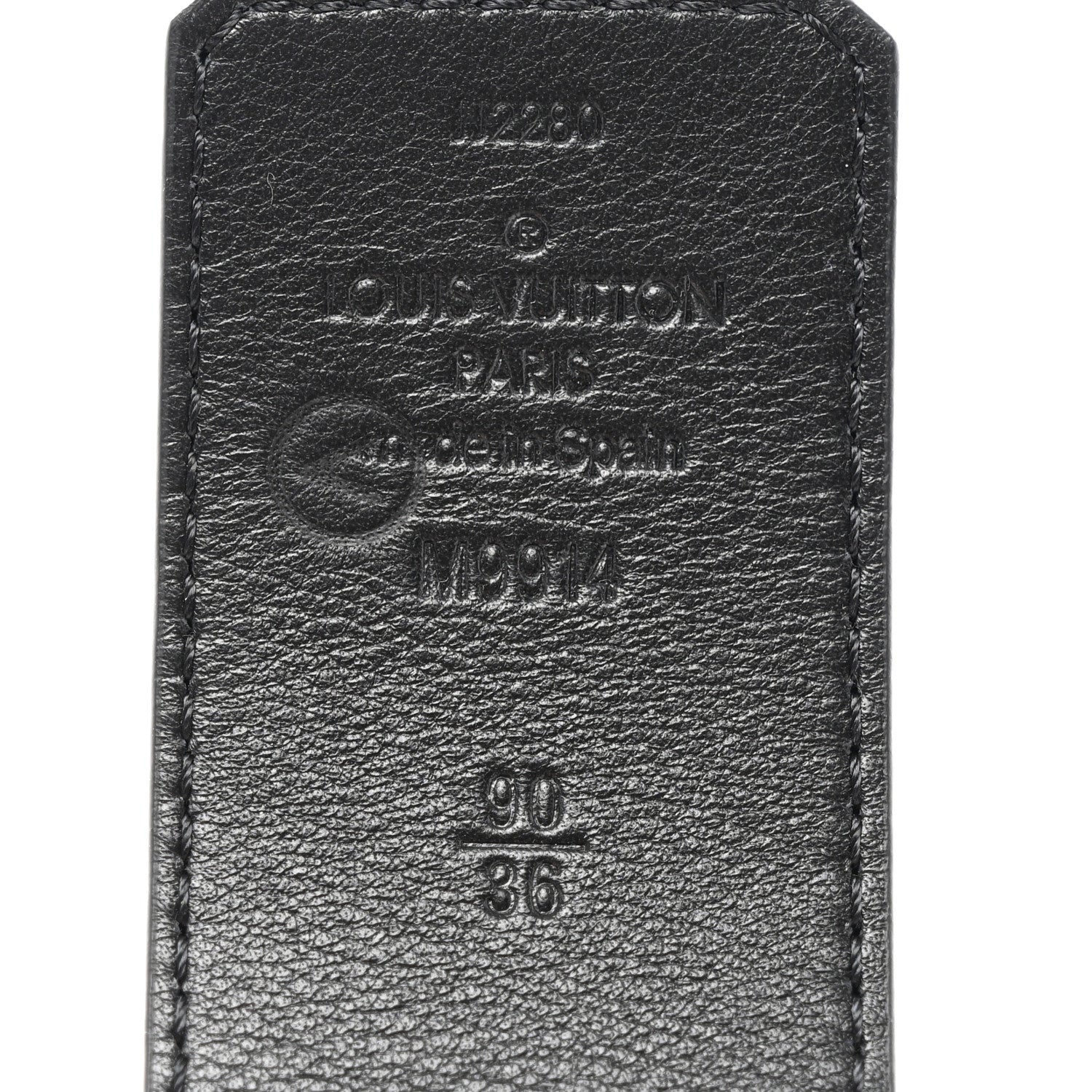 Louis Vuitton Calfskin Illusion Monogram 40mm LV Pyramide Belt 90 36 Black 3 of 5