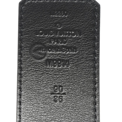 Louis Vuitton Calfskin Illusion Monogram 40mm LV Pyramide Belt 90 36 Black 3 of 5
