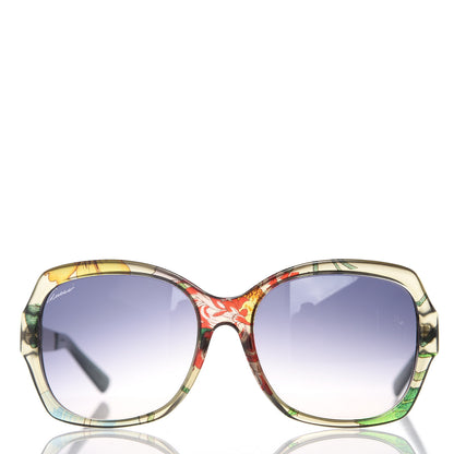 Gucci Oversized Acetate Frame Floral Sunglasses GG 3803/F/S Green 3 of 8