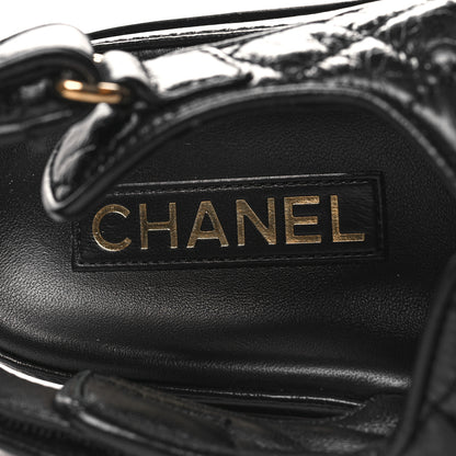 Chanel Shiny Calfskin Velcro Dad Sandals 39 Black 8 of 8