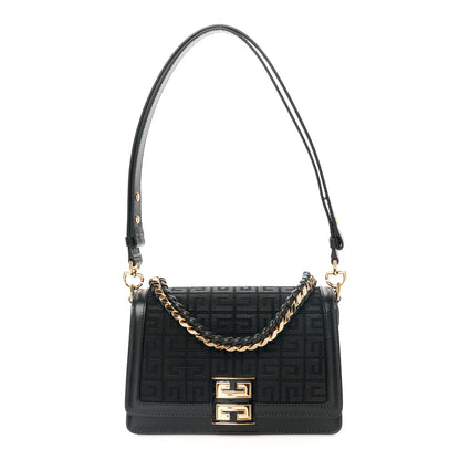 Givenchy Canvas Embroidered Medium 4G Woven Chain Shoulder Bag Black 1 of 12