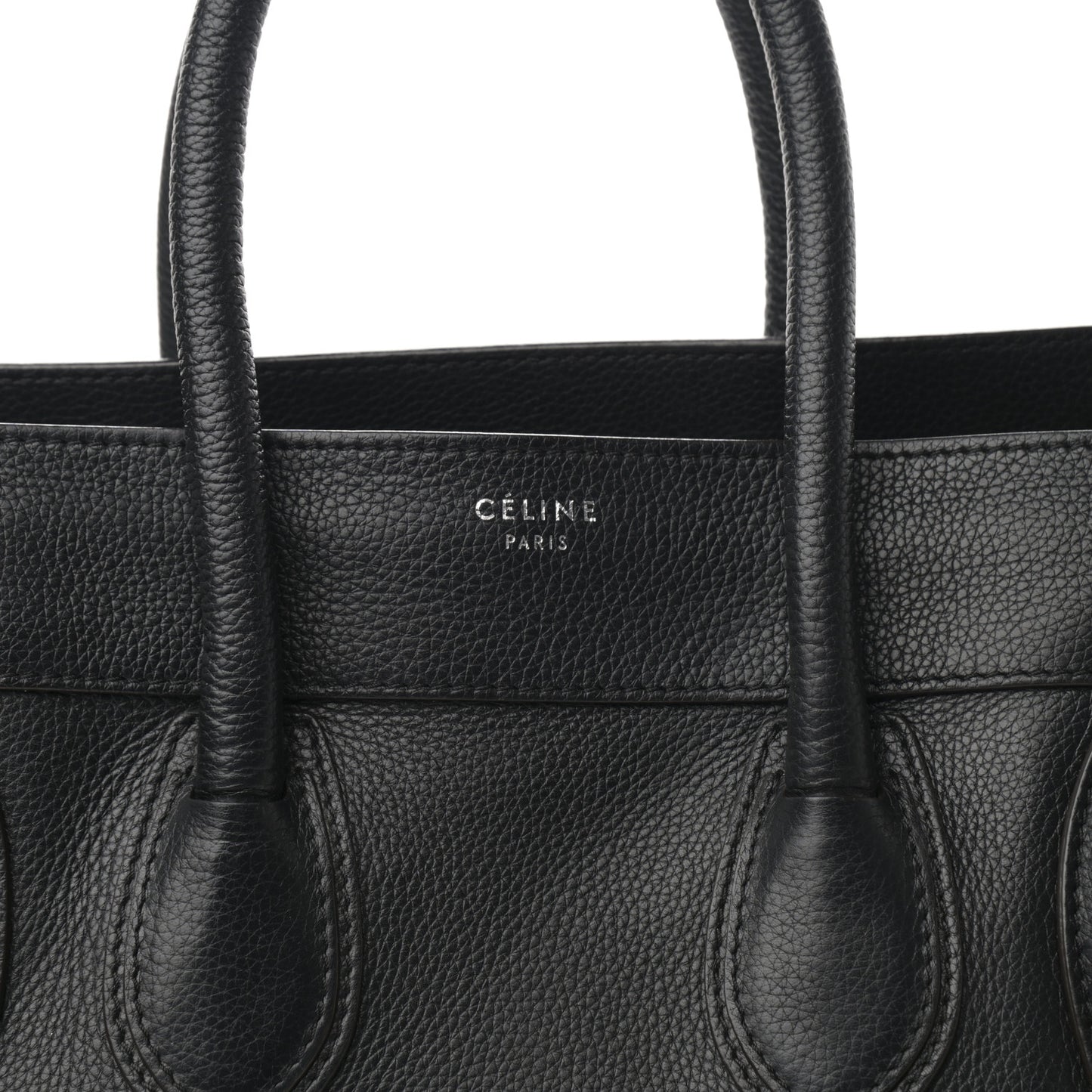 Drummed Calfskin Mini Luggage Black