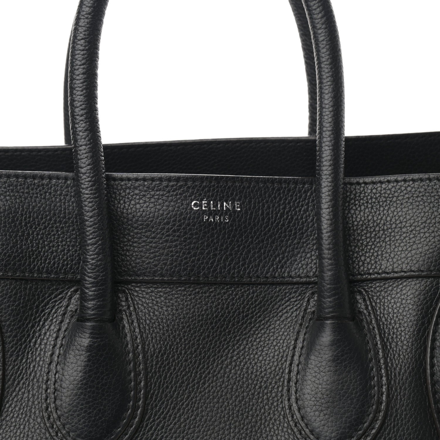 Celine Drummed Calfskin Mini Luggage Black 8 of 10