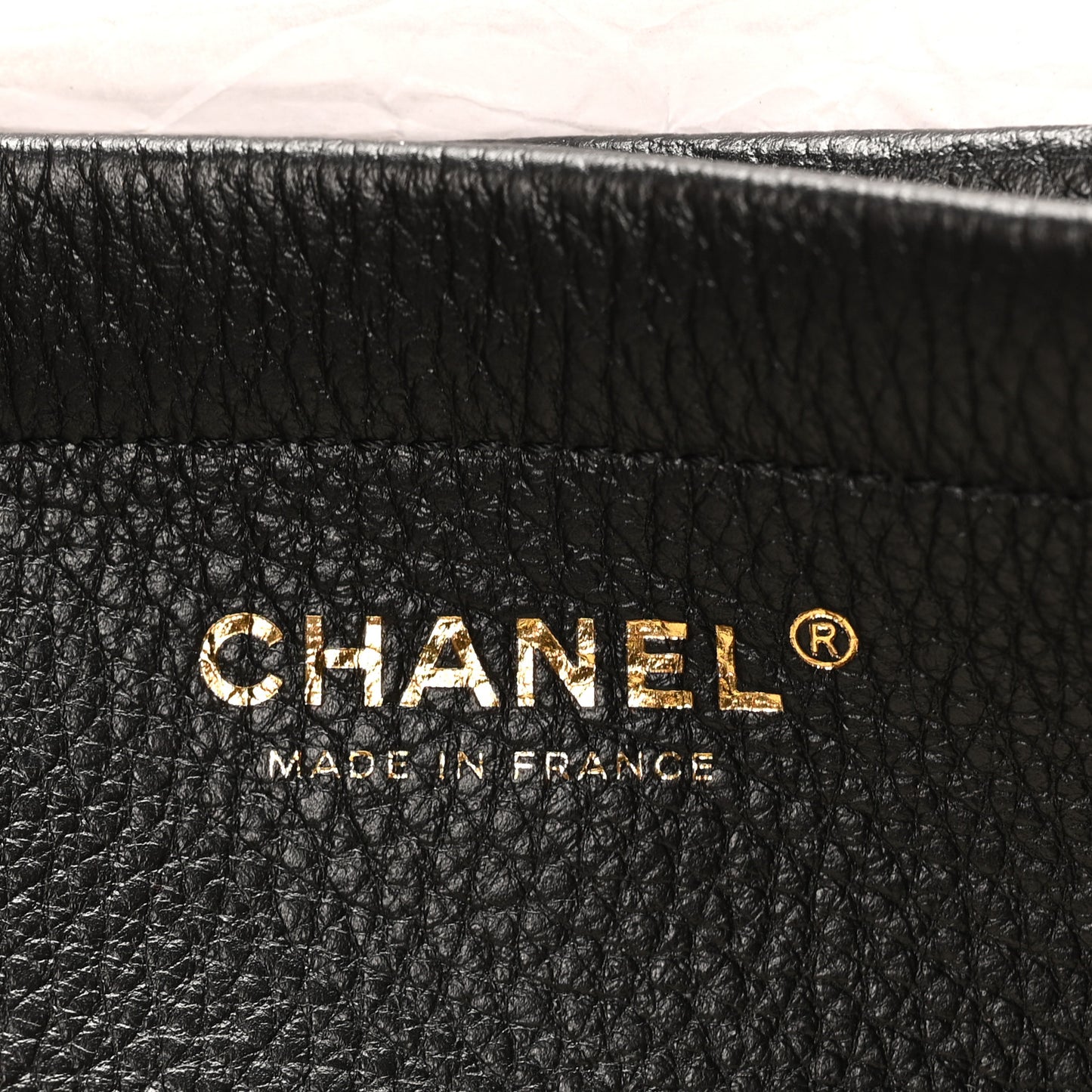 Grained Calfskin Stitched Urban Essentials Small Shopping Bag Black