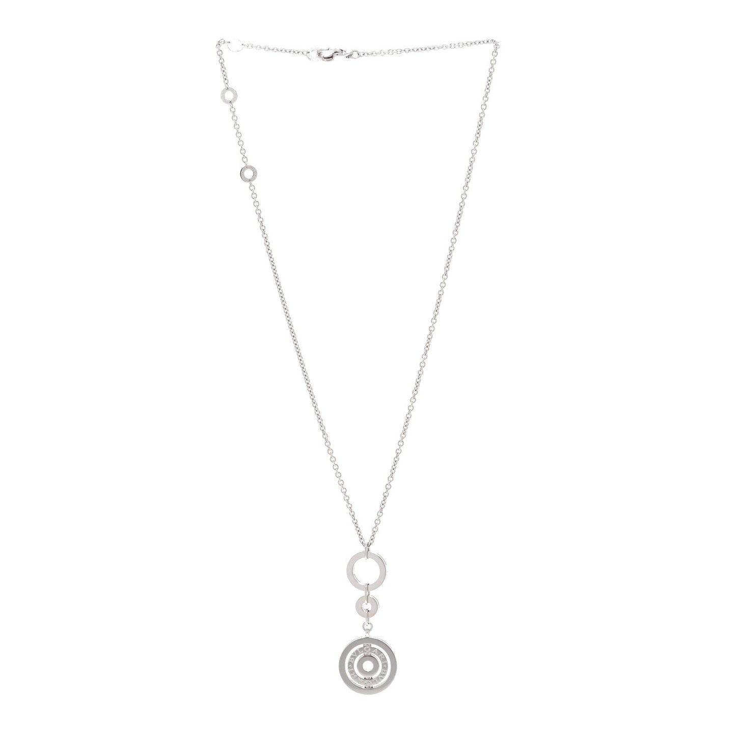 18K White Gold Astrale Cerchi Pendant Necklace