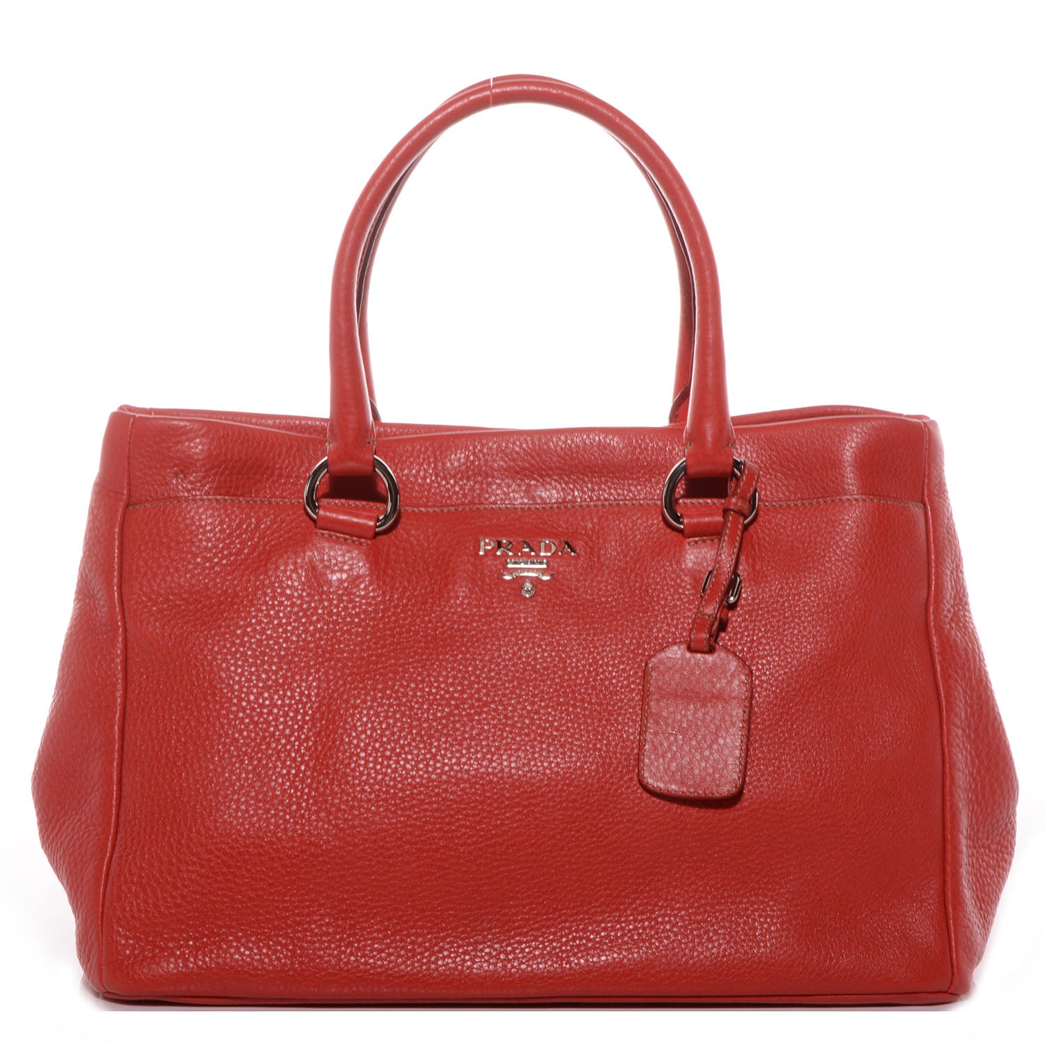 Prada Vitello Daino Shopping Tote Fuoco 1 of 11
