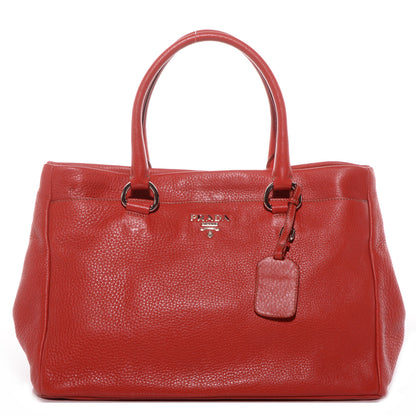 Prada Vitello Daino Shopping Tote Fuoco 1 of 11