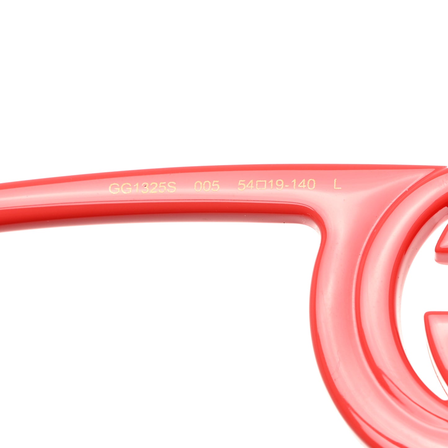 Acetate Chaise Rectangler Frame Sunglasses GG1325S Salmon Pink