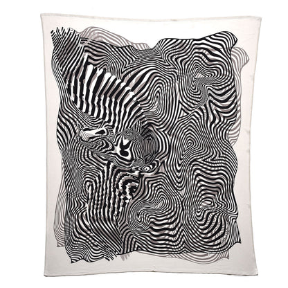 Hermes Silk Jersey Onde De Chic Scarf 90 Blanc Noir Sepia 8 of 8