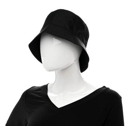 Prada Re-Nylon Rubber Logo Mens Bucket Hat L Black 2 of 8