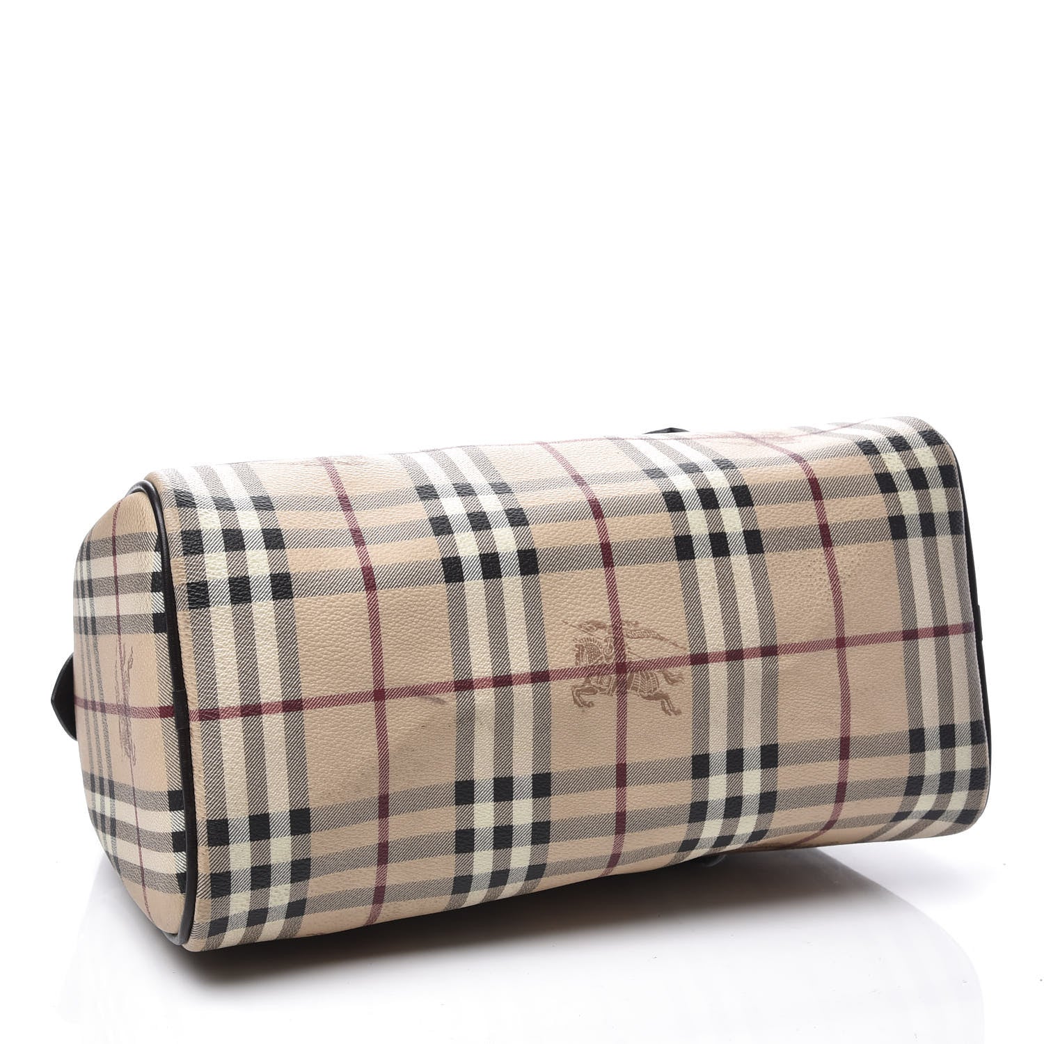 Burberry Haymarket Check Small Chester Bowling Bag Chocolate 3 of 9