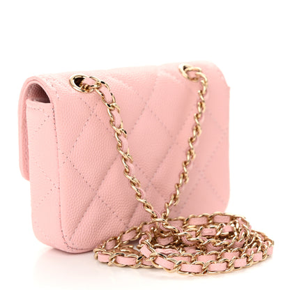 Chanel Caviar Quilted Mini Chain Belt Bag Light Pink 3 of 12