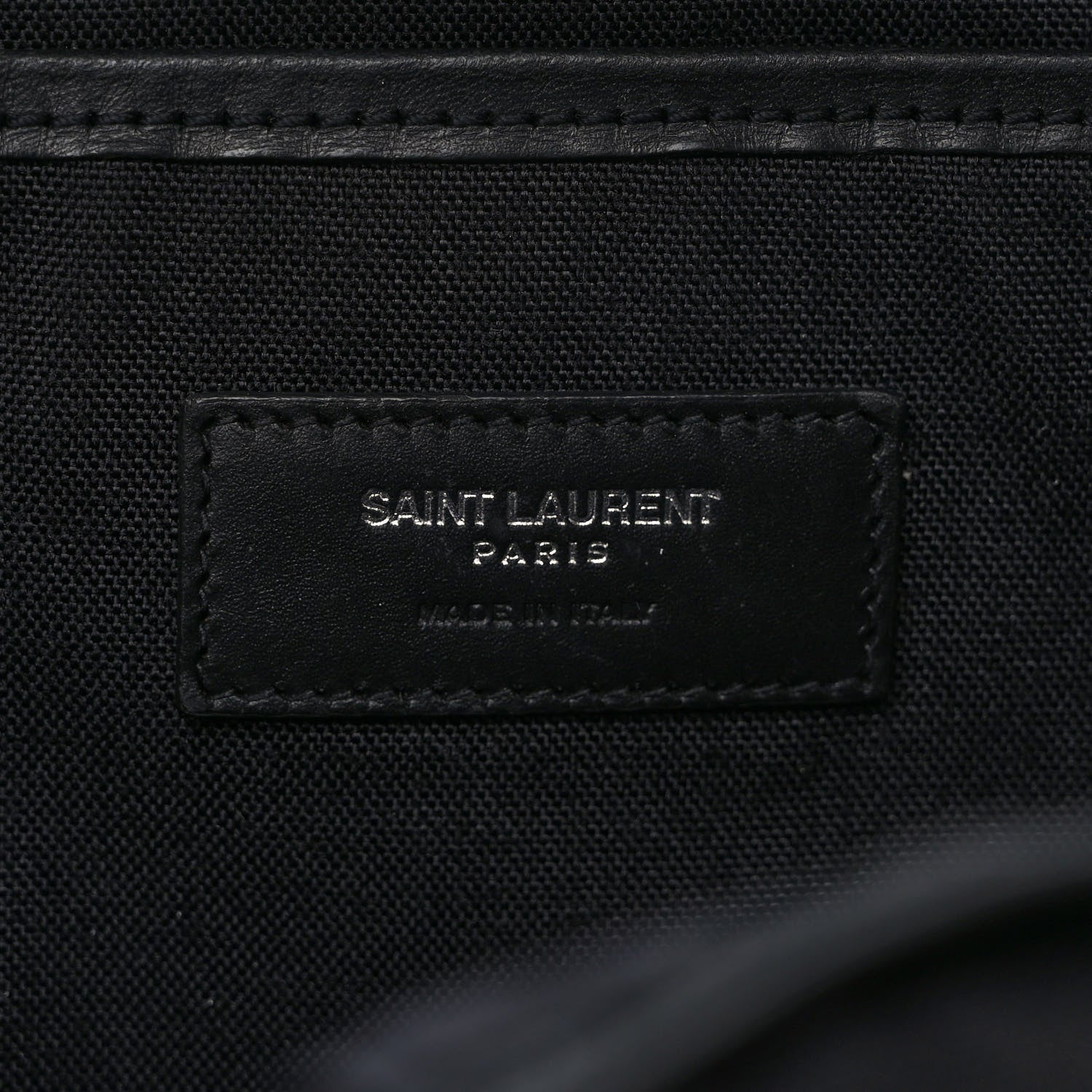 Saint Laurent Twill Patches City Backpack Black 6 of 12
